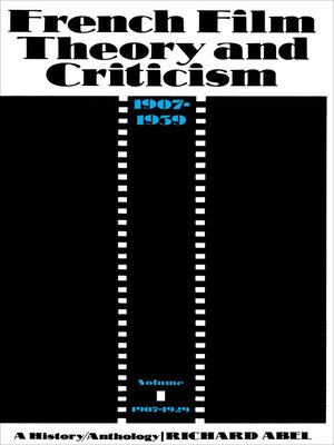 cover image of French Film Theory and Criticism, Volume 1